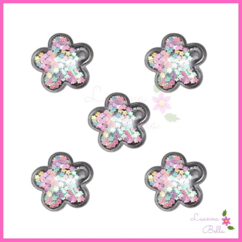 Aplique Flor Com Enchimento Rosa - Pct c/6 unds