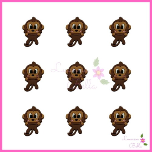 Aplique Macaquinho emborrachado - Pcts c/7 unds