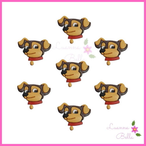 Aplique Mini Cachorrinho - Pct c/8 unds