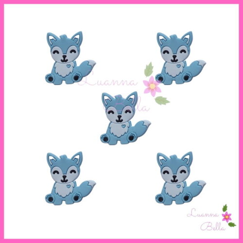 Apliques Emborrachado Raposa Azul- Pacotes c/6 unidades