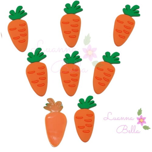 Apliques Emborrachados Modelo Cenoura - pct c/7 unidades