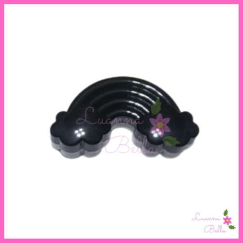 Baleiro Arco íris Preto de Acrílico-Pacote c/5 unidades
