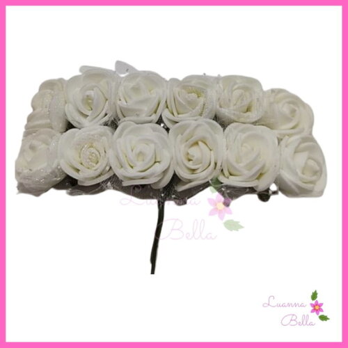 Buque de Flor Branco em EVA - Pct c/ 2 Buques