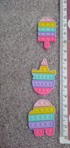 Chaveiro Pop It Variados Emborrachados -pct C/5unds