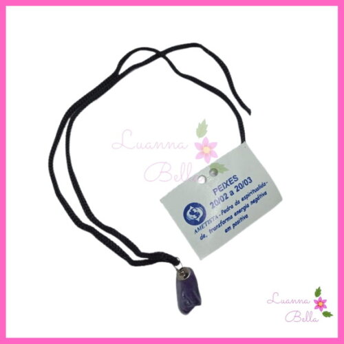 Cordão do Signo Peixes com Pedra - 1 unidade