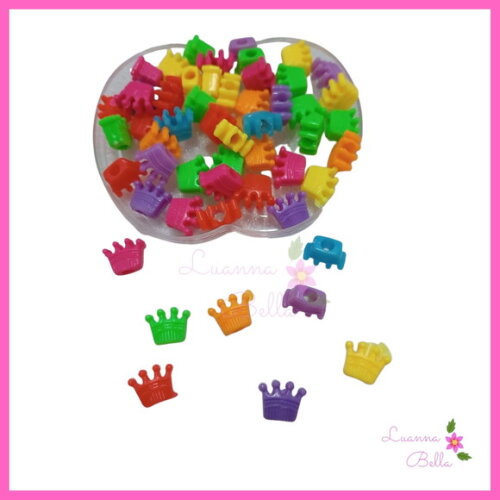 Coroas c/furo Passante varias cores -Pct c/ 50 Unidades
