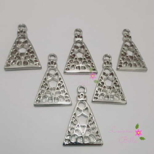Medalha De Metal Prata Nossa Senhora Aparecida-pcts c/6 unds