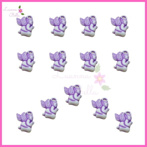 Pingente Anjinho Roxo - Pct C/ 30 Unidades