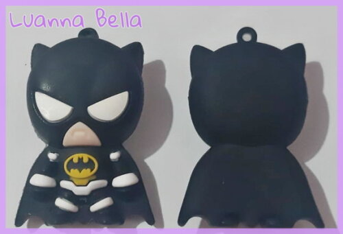 Pingente Batman de Borracha 5cm - Pct c/2 Unid