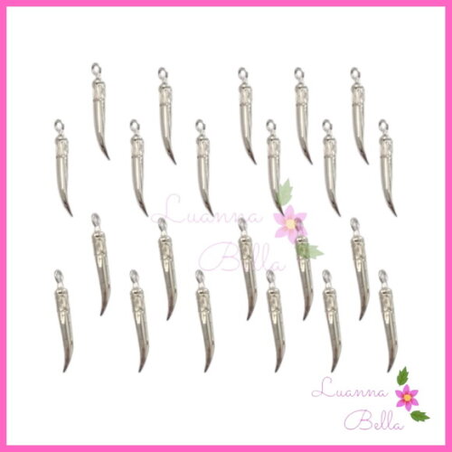 Pingente de Metal Pimenta Prata - pct c/ 12 unidades