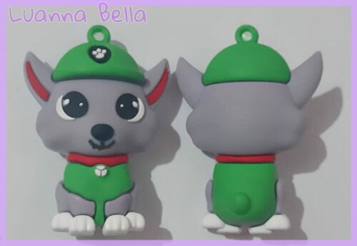 Pingente personagem Rocky de Borracha 5cm - Pct c/2 Unid
