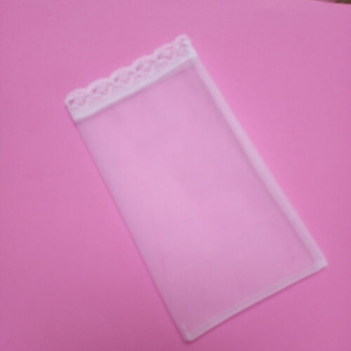 Saquinho Organza Tunil Branco com Renda 10x17cm