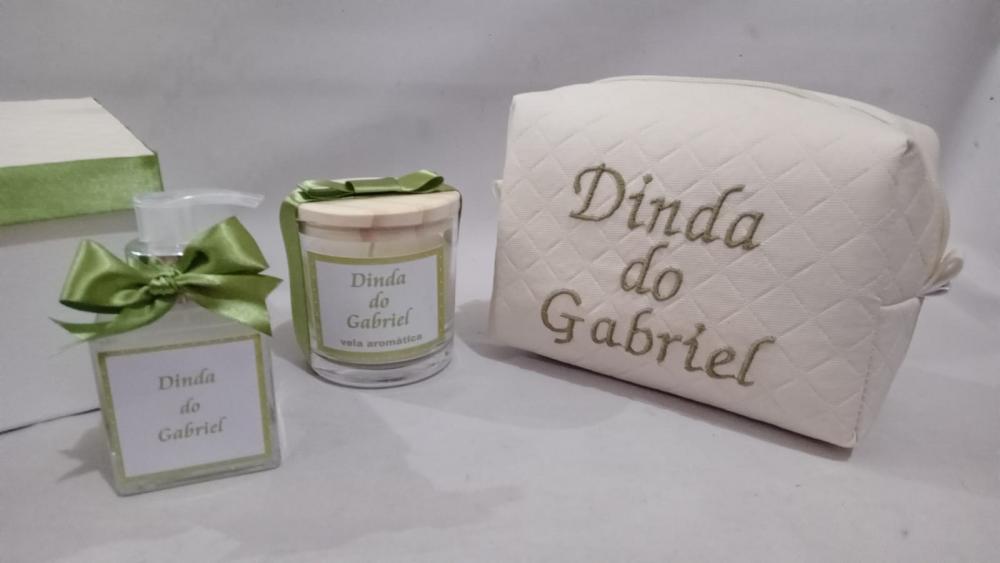 Convite Madrinha Batismo_ Bege com Verde