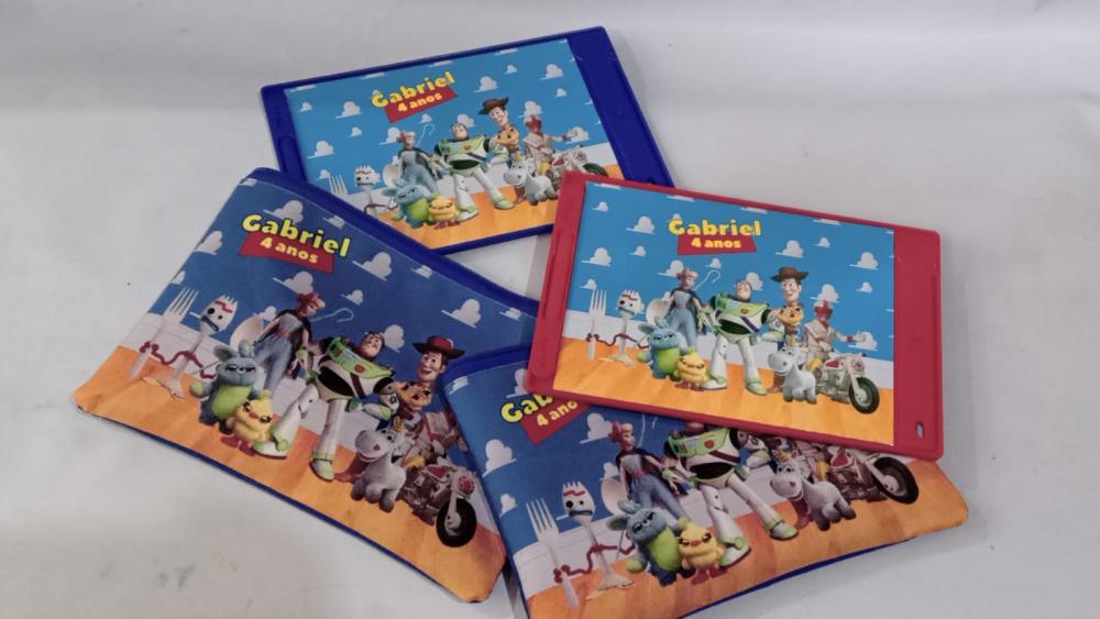 Lembrancinha Toy Story _ Tablet Lousa com Estojo