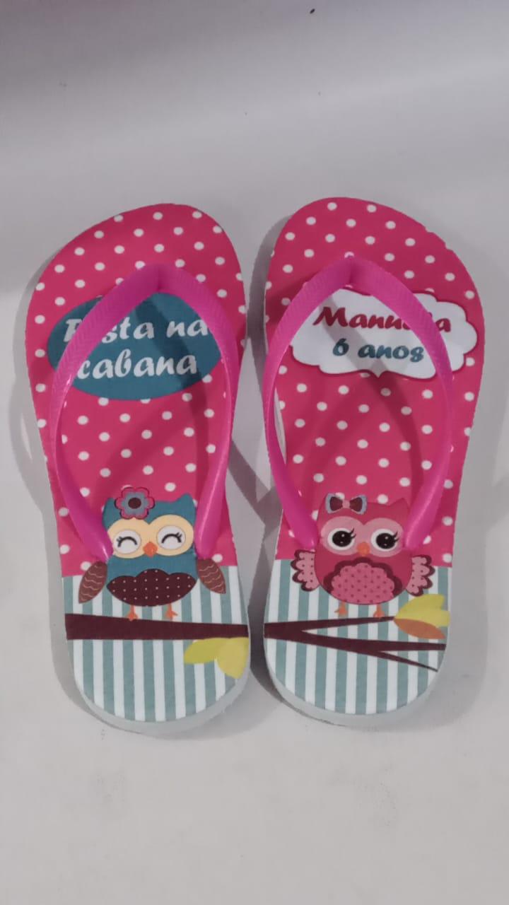 festa do pijama - chinelo corujinha