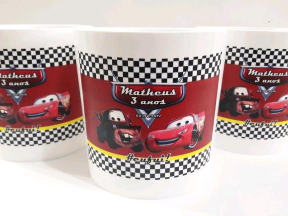 balde de pipoca carros