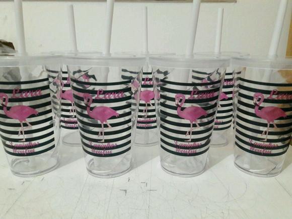 Copo twist flamingo