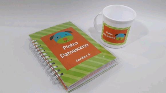 kit Agenda escolar com caneca