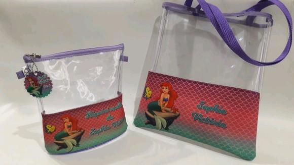 kit bolsa de praia _ pequena sereia