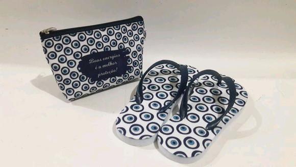 Kit chinelo + necessarie_presente natal