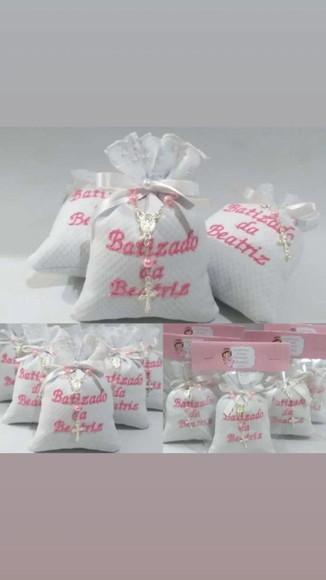 Lembrancinha Batizado - Sache Perfumado
