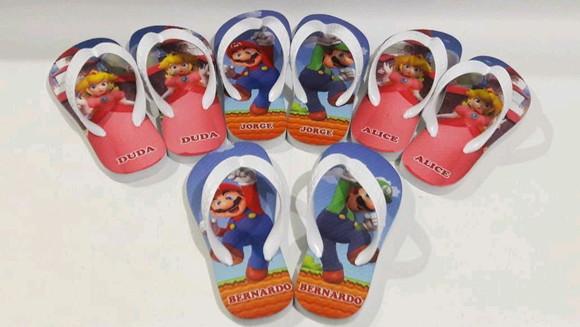 Lembrancinha Mario Bross - Chinelo