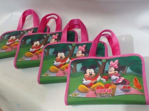 Lembrancinha Mickey e Minie _ Lousa de Tecido