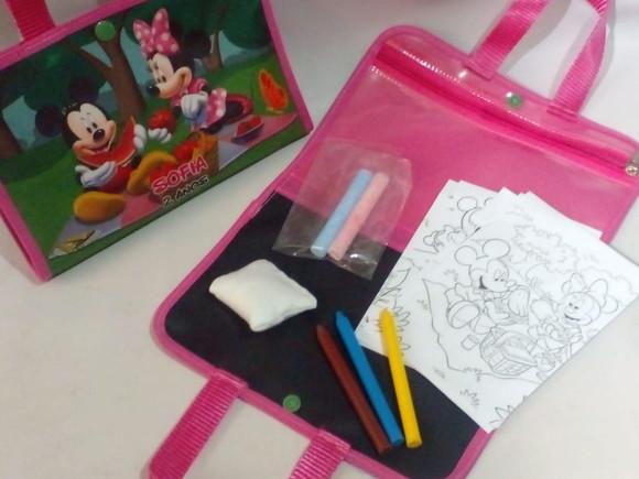 Lembrancinha Mickey e Minie _ Lousa de Tecido