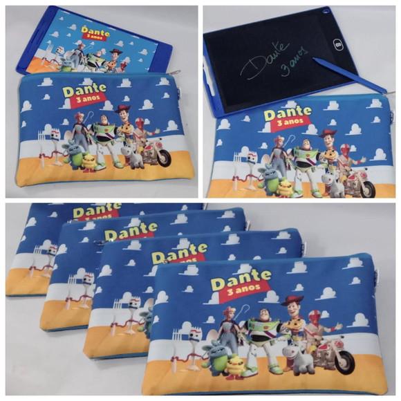 Lembrancinha Toy Story _ Tablet Lousa com Estojo