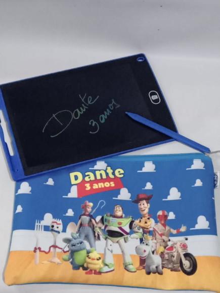 Lembrancinha Toy Story _ Tablet Lousa com Estojo