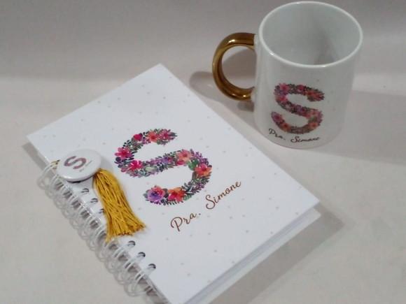Presente Personalizado _kit Agenda com Caneca