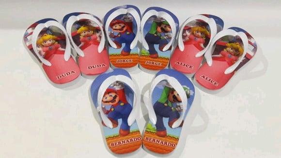 Lembrancinha Mario Bross - Chinelo