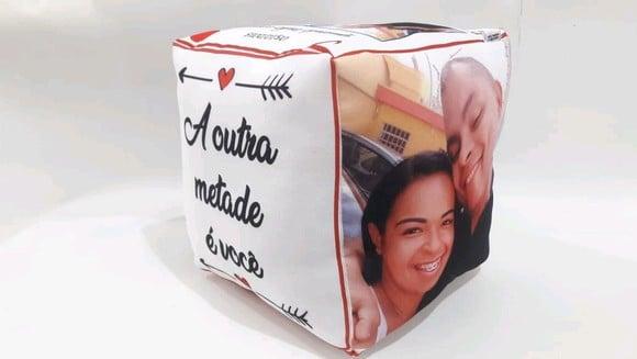 presente dia dos namorado - almofada cubo
