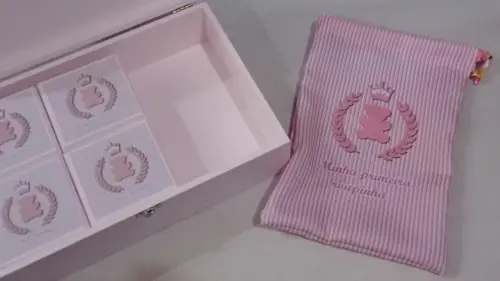 Caixa Recordação Ursinha Rosa