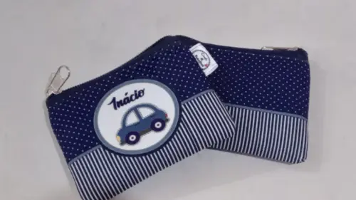 Lembrancinha maternidade carrinho - porta moeda/cartão