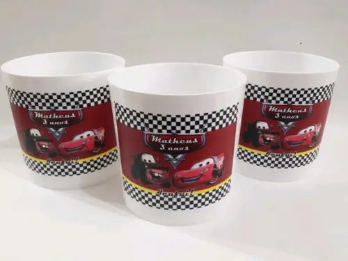 balde de pipoca carros