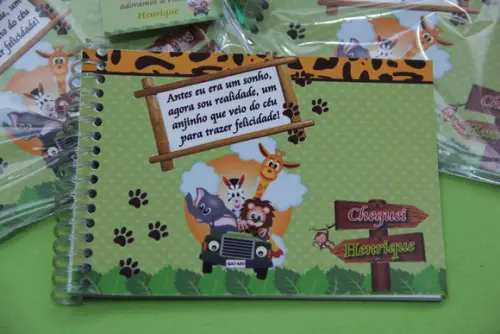 caderneta personalizada safari