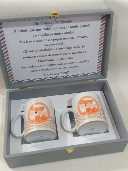 Convite Padrinhos Batismo_ Raposa
