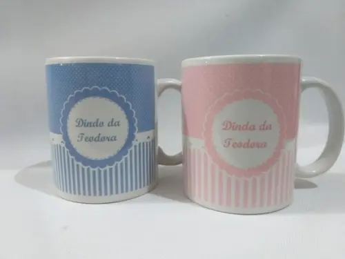Convite Padrinhos Batismo_ Rosa e Azul