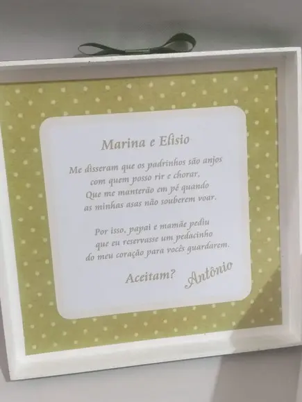 Convite Padrinhos Batismo_ursinho Verde