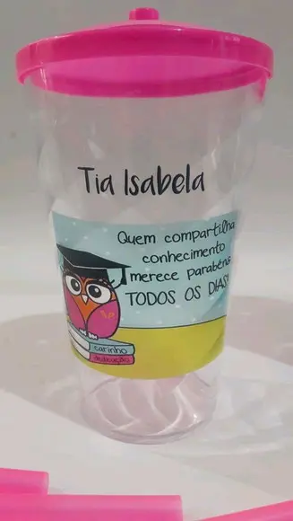 Copo com Canudo Dia dos Professores