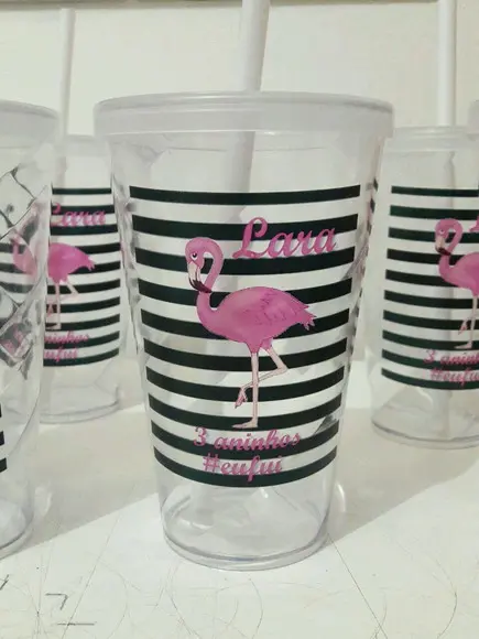 Copo twist flamingo
