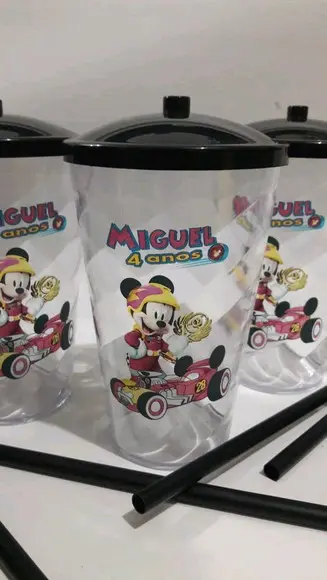 Copo Twister Mickey Sobre Rodas