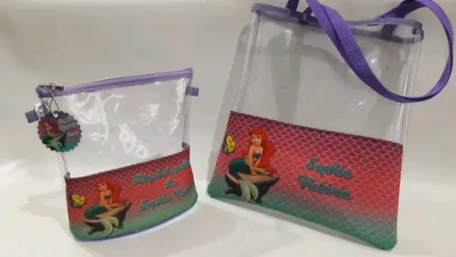 kit bolsa de praia _ pequena sereia