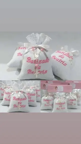 Lembrancinha Batizado - Sache Perfumado
