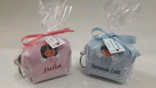 lembrancinha batizado -porta moeda