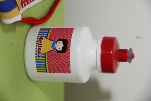 Lembrancinha Branca de Neve _ Mochila Saco + Squezze