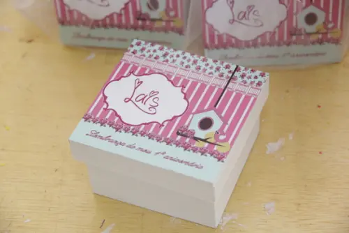 Lembrancinha Jardim - Caixa Personalizada