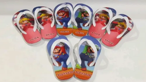 Lembrancinha Mario Bross - Chinelo