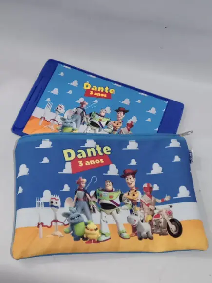 Lembrancinha Toy Story _ Tablet Lousa com Estojo